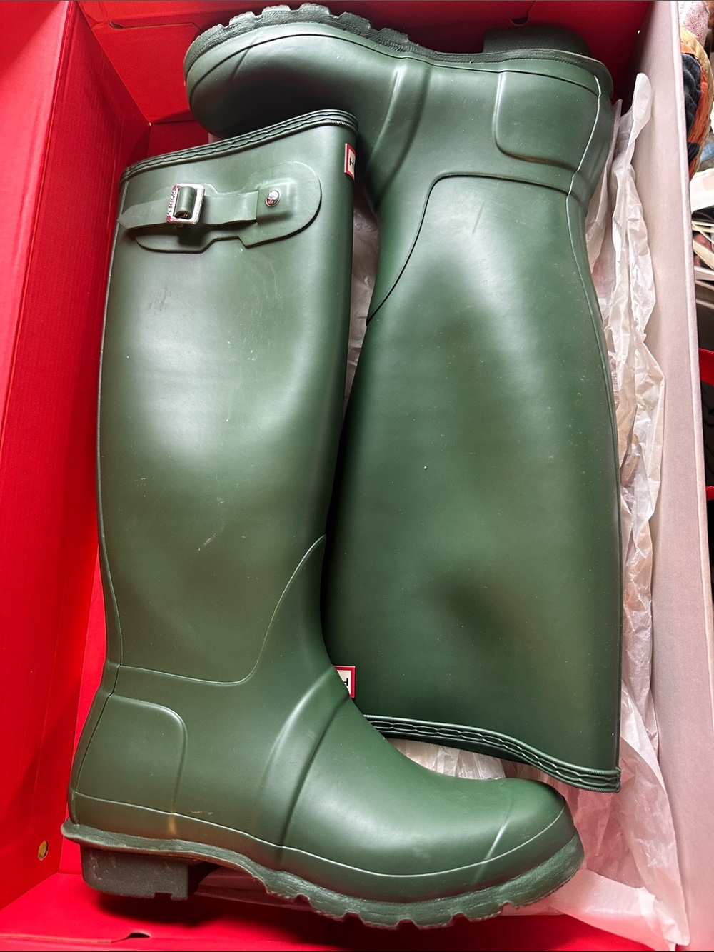 Hunter Green Tall Women's Rain Boots